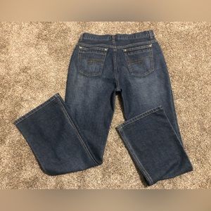 Jones New York Premium Denim Flare Stretch Jeans Dark Wash Size 8. EUC!